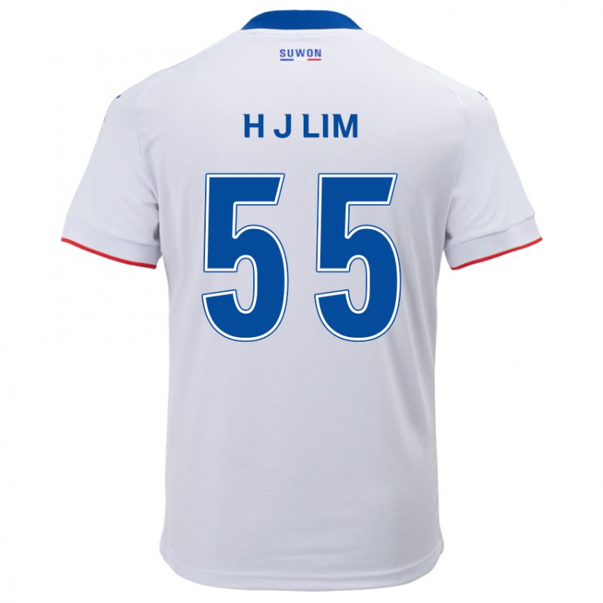 Kinderen Ji-Hoon Lim #55 Wit Blauw Uitshirt Uittenue 2024/25 T-Shirt