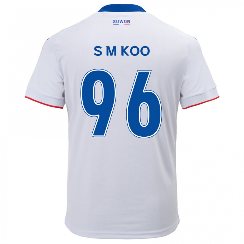 Kinderen Min-Seo Koo #96 Wit Blauw Uitshirt Uittenue 2024/25 T-Shirt