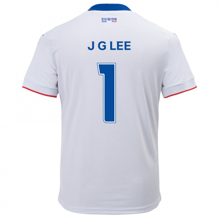 Kinderen Gyeong-Jun Lee #1 Wit Blauw Uitshirt Uittenue 2024/25 T-Shirt