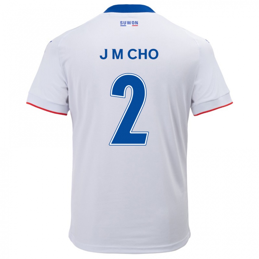 Kinderen Min-Jae Cho #2 Wit Blauw Uitshirt Uittenue 2024/25 T-Shirt