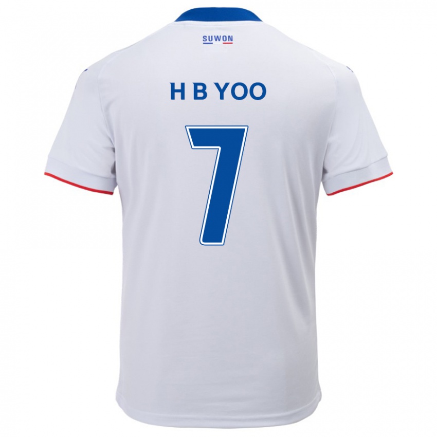 Kinderen Byung-Heon Yoo #7 Wit Blauw Uitshirt Uittenue 2024/25 T-Shirt