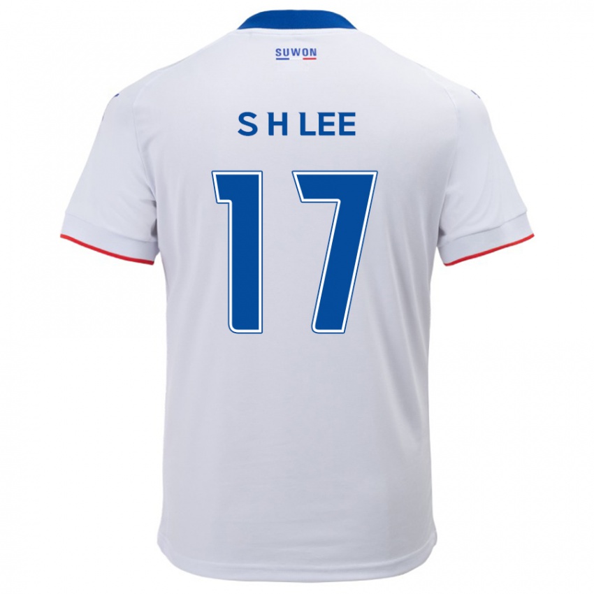 Kinderen Hyun-Seo Lee #17 Wit Blauw Uitshirt Uittenue 2024/25 T-Shirt