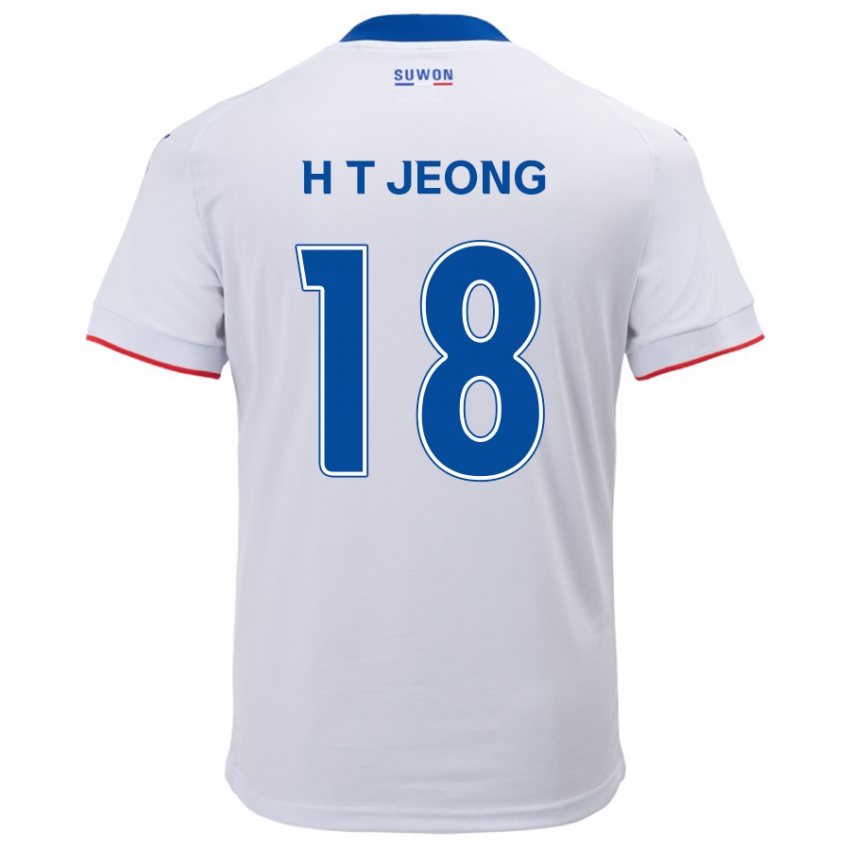 Kinderen Tae-Hwan Jeong #18 Wit Blauw Uitshirt Uittenue 2024/25 T-Shirt