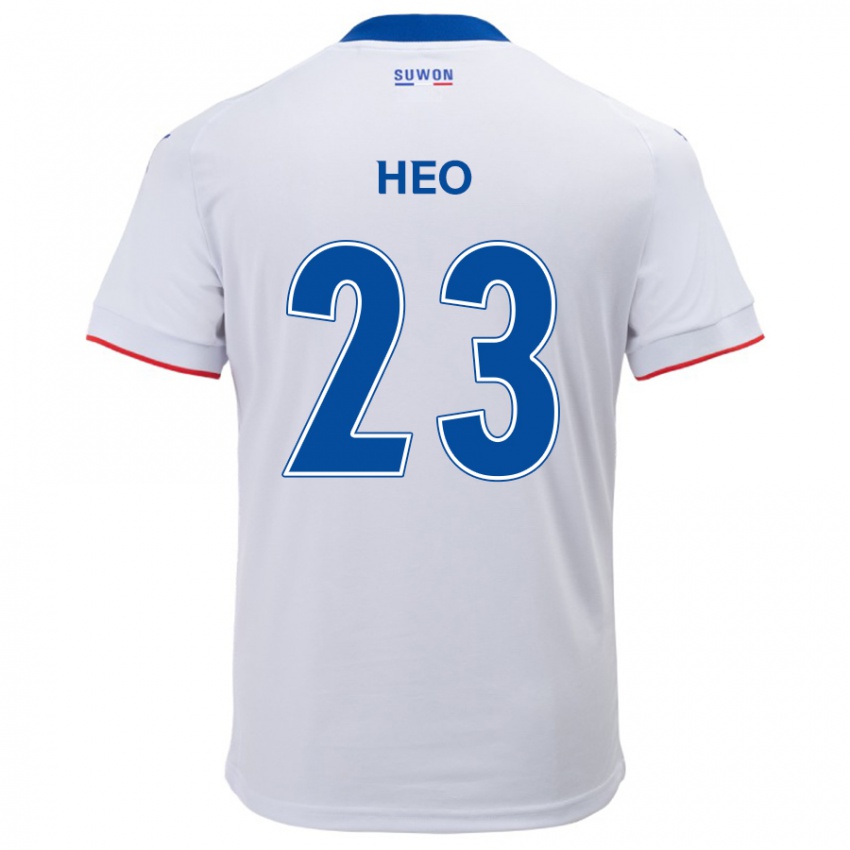 Kinderen Hwan Heo #23 Wit Blauw Uitshirt Uittenue 2024/25 T-Shirt