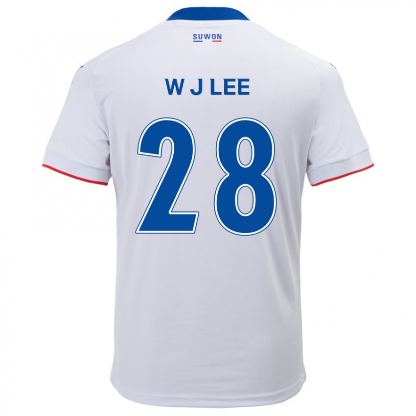 Kinderen Jun-Woo Lee #28 Wit Blauw Uitshirt Uittenue 2024/25 T-Shirt