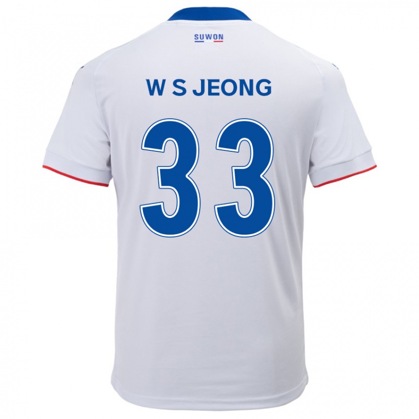 Kinderen Seo-Woo Jeong #33 Wit Blauw Uitshirt Uittenue 2024/25 T-Shirt