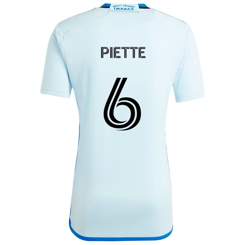 Kinderen Samuel Piette #6 Ijsblauw Uitshirt Uittenue 2024/25 T-Shirt