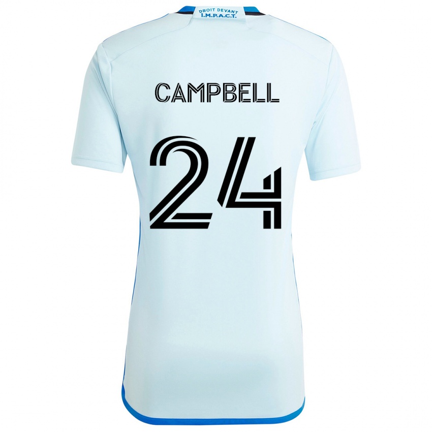 Kinderen George Campbell #24 Ijsblauw Uitshirt Uittenue 2024/25 T-Shirt