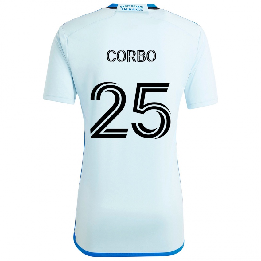 Kinderen Gabriele Corbo #25 Ijsblauw Uitshirt Uittenue 2024/25 T-Shirt