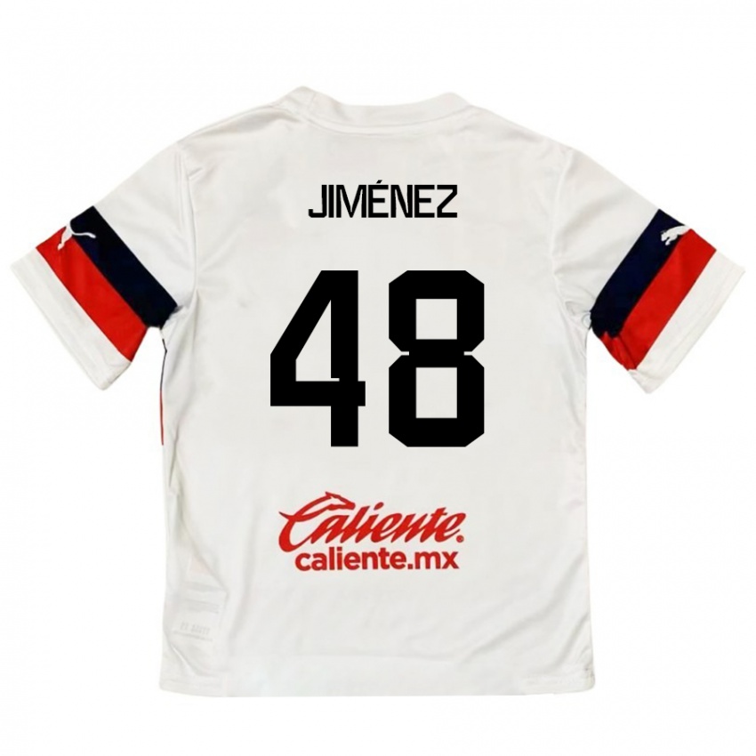 Kinderen Leonardo Jiménez #48 Wit Rood Uitshirt Uittenue 2024/25 T-Shirt