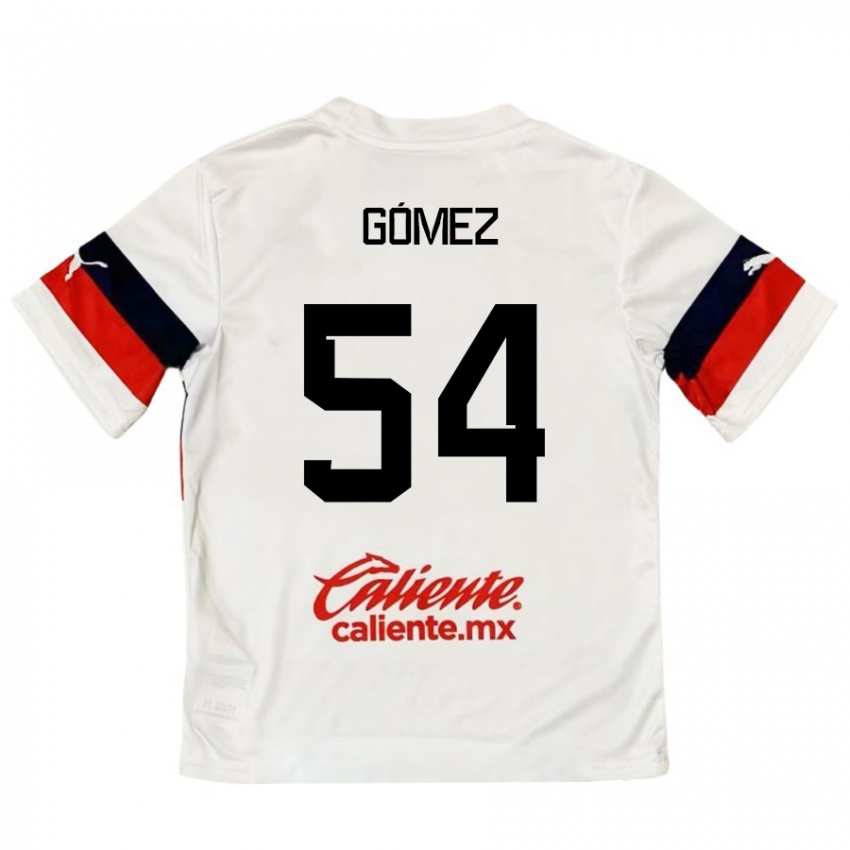 Kinderen Miguel Gómez #54 Wit Rood Uitshirt Uittenue 2024/25 T-Shirt