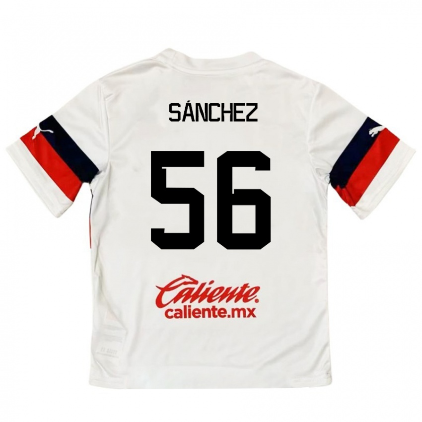 Kinderen Benjamín Sánchez #56 Wit Rood Uitshirt Uittenue 2024/25 T-Shirt