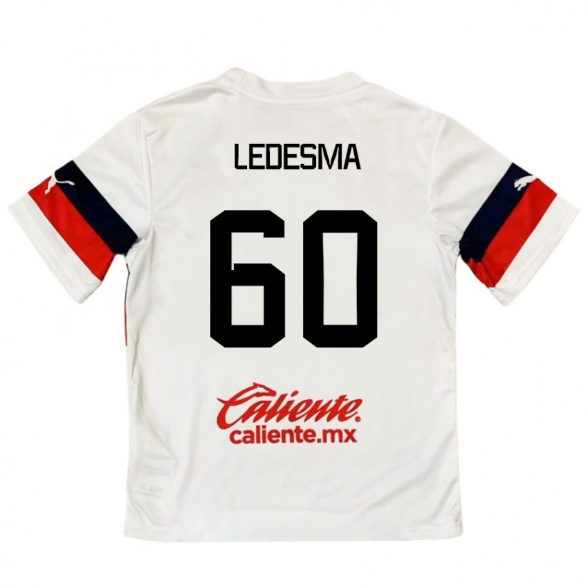 Kinderen Luis Ledesma #60 Wit Rood Uitshirt Uittenue 2024/25 T-Shirt