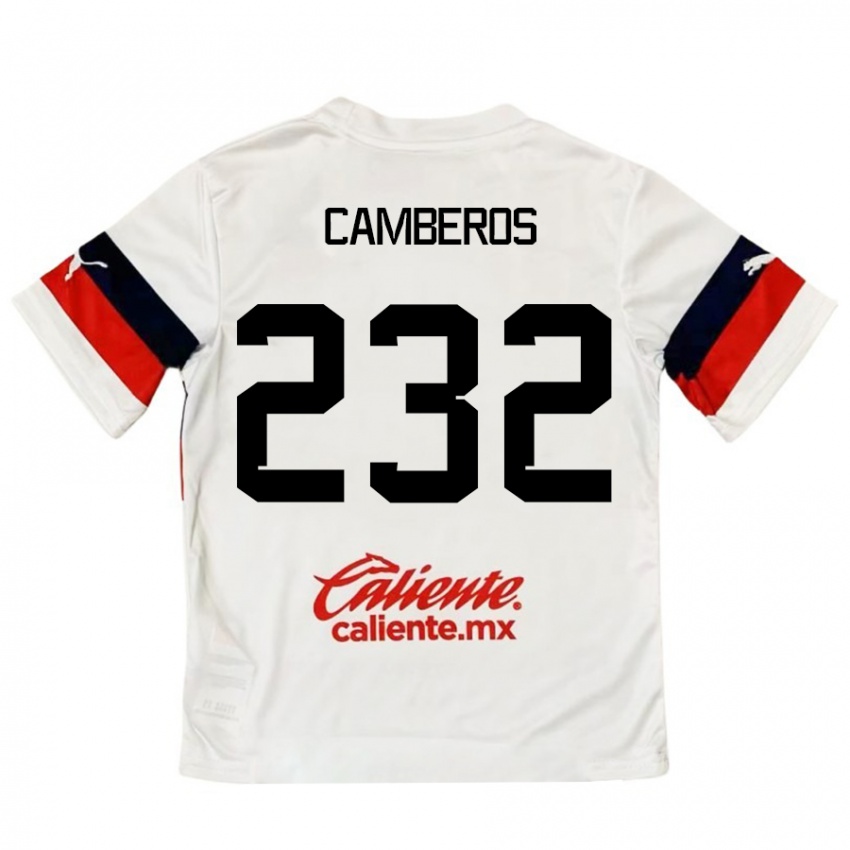 Kinderen Hugo Camberos #232 Wit Rood Uitshirt Uittenue 2024/25 T-Shirt