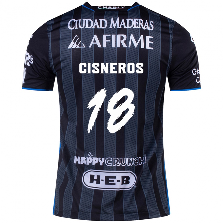 Kinderen Ronaldo Cisneros #18 Wit Zwart Uitshirt Uittenue 2024/25 T-Shirt