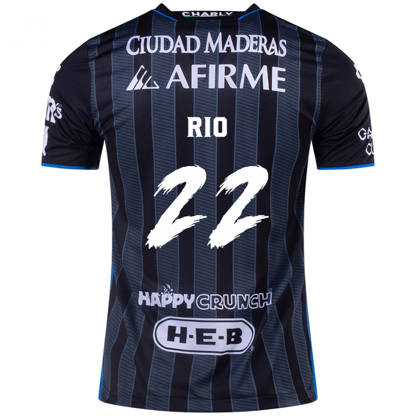 Kinderen Martín Rio #22 Wit Zwart Uitshirt Uittenue 2024/25 T-Shirt