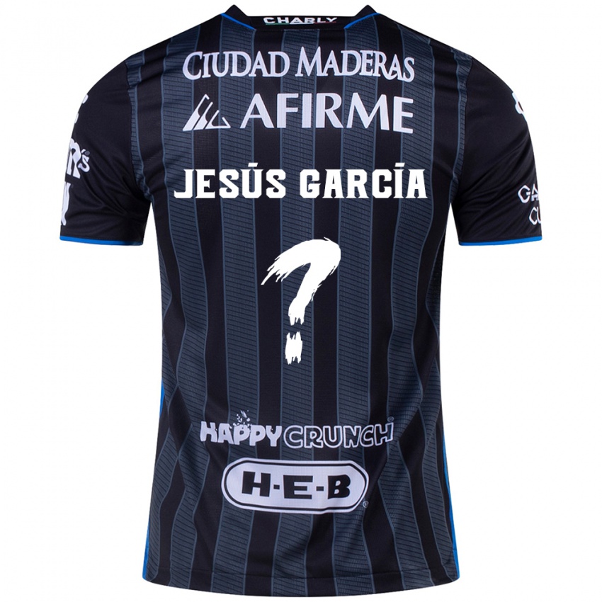 Kinderen Jesús García #0 Wit Zwart Uitshirt Uittenue 2024/25 T-Shirt