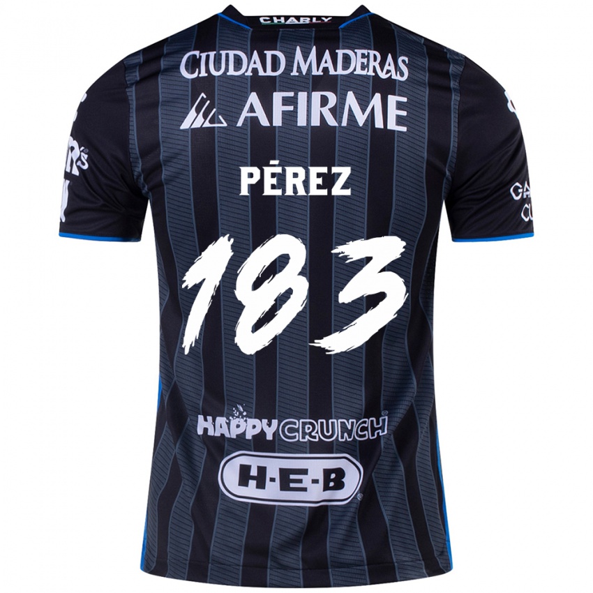 Kinderen Aldahir Pérez #183 Wit Zwart Uitshirt Uittenue 2024/25 T-Shirt