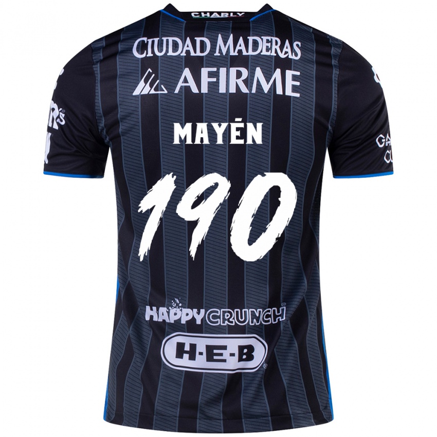 Kinderen Eduardo Mayén #190 Wit Zwart Uitshirt Uittenue 2024/25 T-Shirt