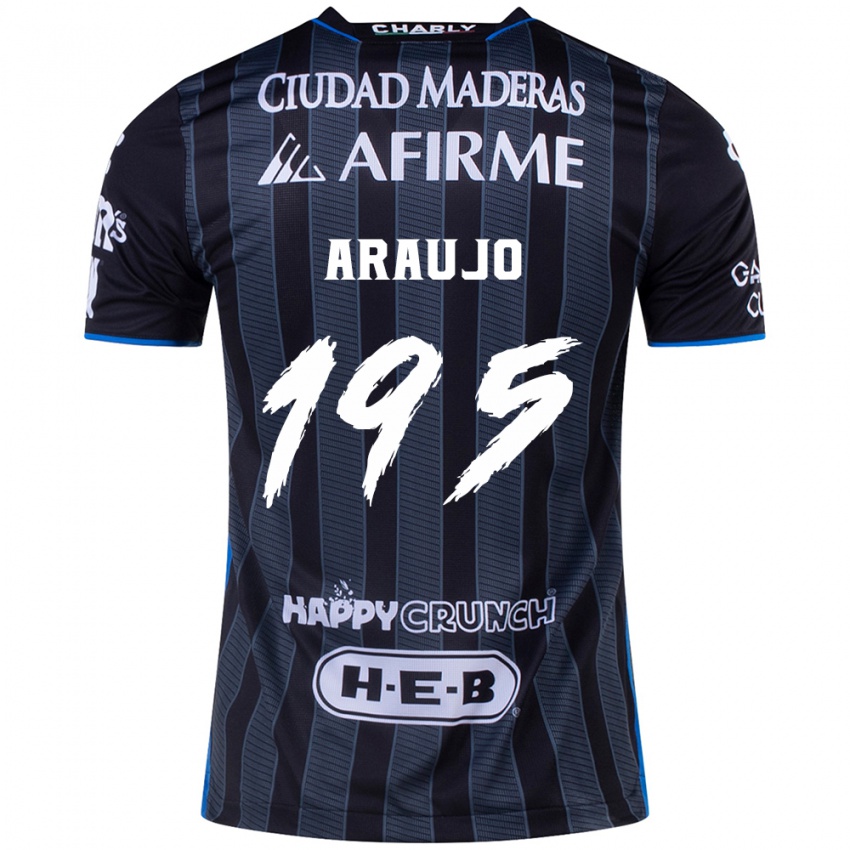 Kinderen Diego Araujo #195 Wit Zwart Uitshirt Uittenue 2024/25 T-Shirt