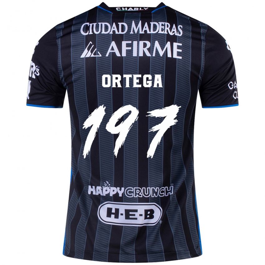 Kinderen Javier Ortega #197 Wit Zwart Uitshirt Uittenue 2024/25 T-Shirt