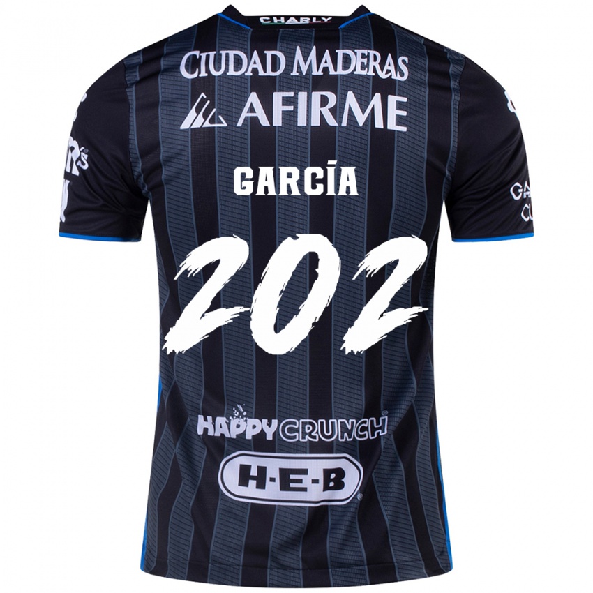 Kinderen Diego García #202 Wit Zwart Uitshirt Uittenue 2024/25 T-Shirt