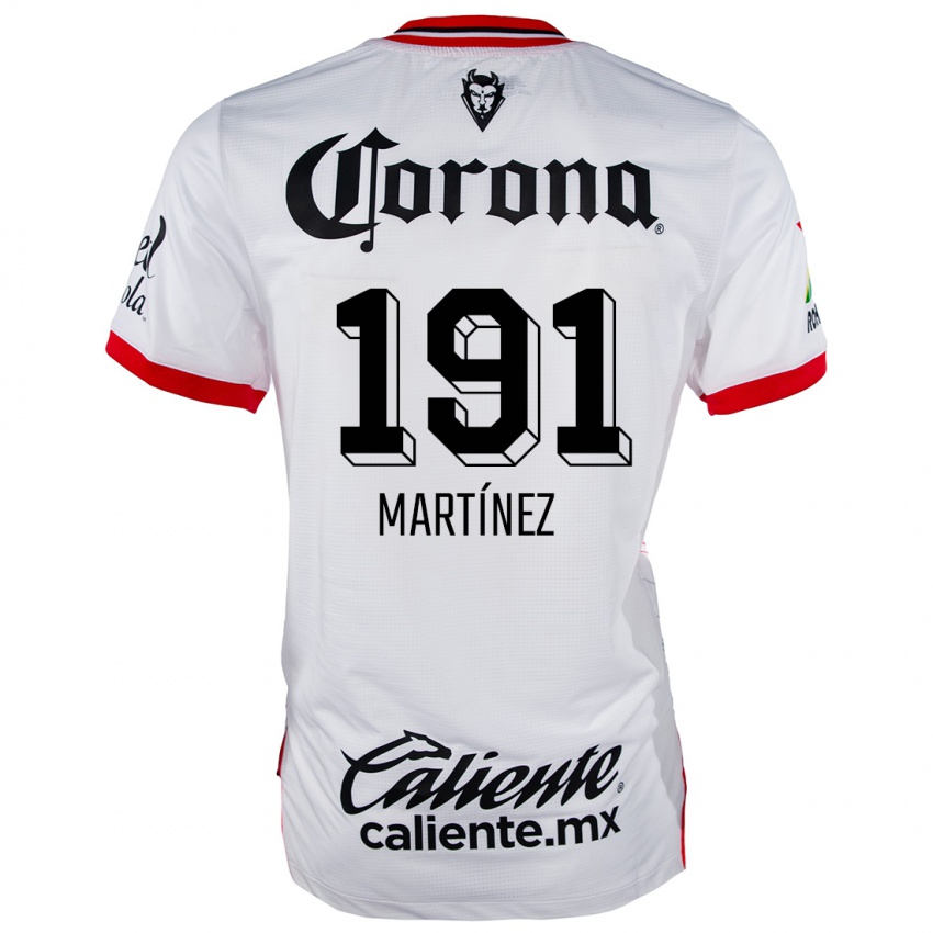 Kinderen Kevin Martínez #191 Wit Rood Uitshirt Uittenue 2024/25 T-Shirt