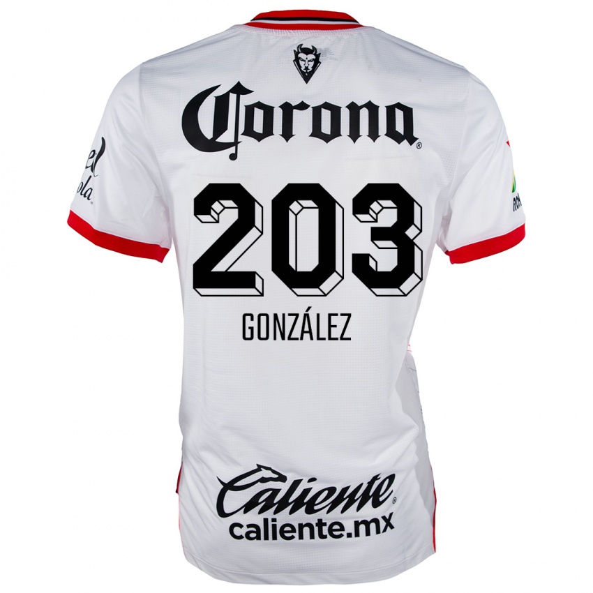 Kinderen Luis González #203 Wit Rood Uitshirt Uittenue 2024/25 T-Shirt