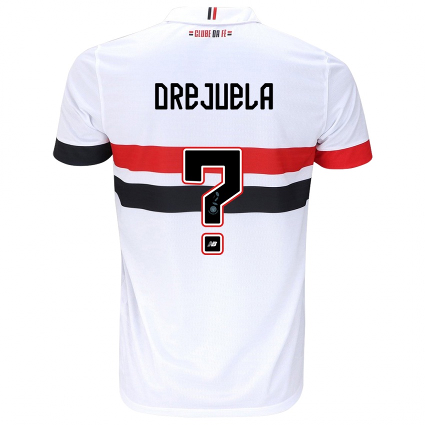 Heren Luis Orejuela #0 Wit Rood Zwart Thuisshirt Thuistenue 2024/25 T-Shirt