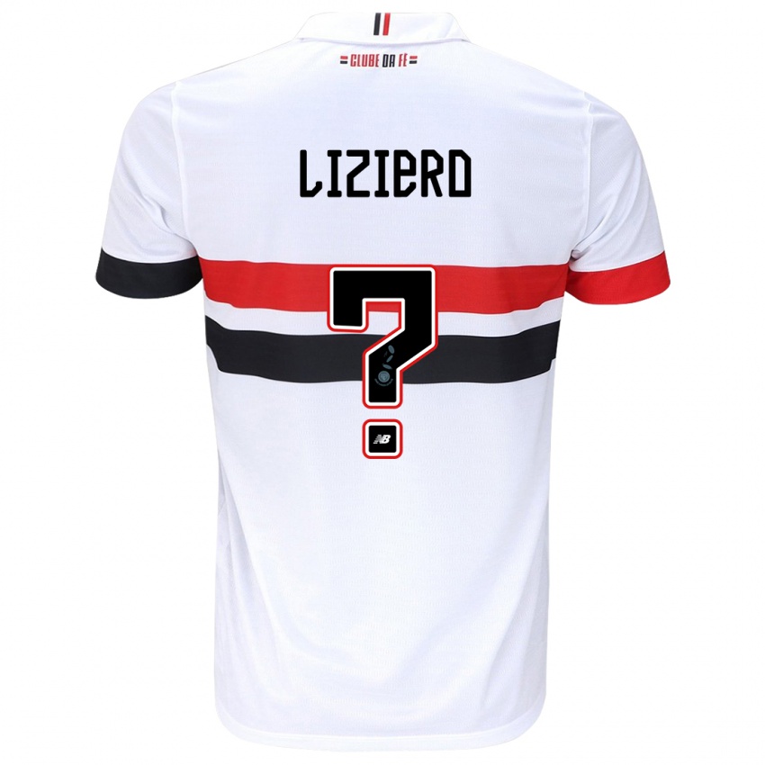 Heren Liziero #0 Wit Rood Zwart Thuisshirt Thuistenue 2024/25 T-Shirt