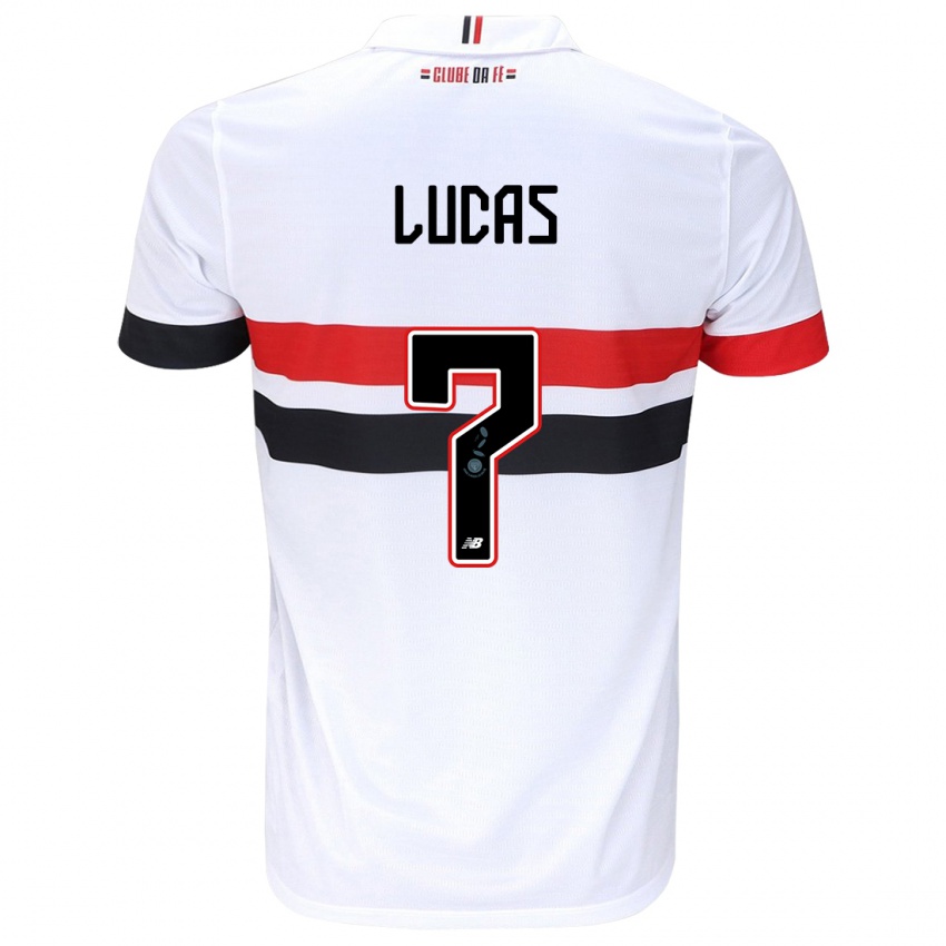 Heren Lucas Moura #7 Wit Rood Zwart Thuisshirt Thuistenue 2024/25 T-Shirt