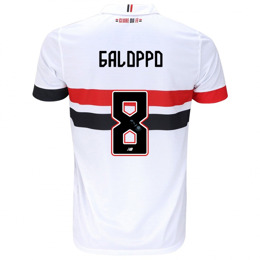 Heren Giuliano Galoppo #8 Wit Rood Zwart Thuisshirt Thuistenue 2024/25 T-Shirt