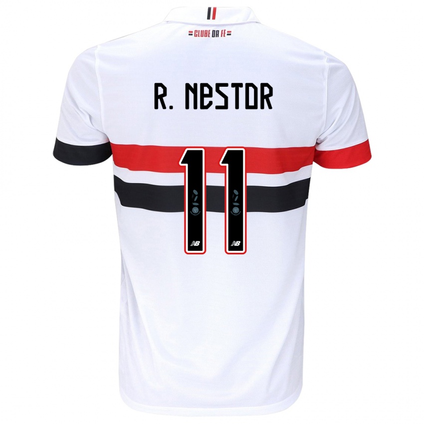 Heren Rodrigo Nestor #11 Wit Rood Zwart Thuisshirt Thuistenue 2024/25 T-Shirt