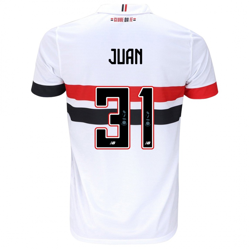 Heren Juan #31 Wit Rood Zwart Thuisshirt Thuistenue 2024/25 T-Shirt