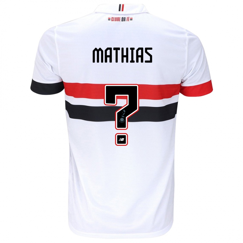 Heren Leandro Mathias #0 Wit Rood Zwart Thuisshirt Thuistenue 2024/25 T-Shirt