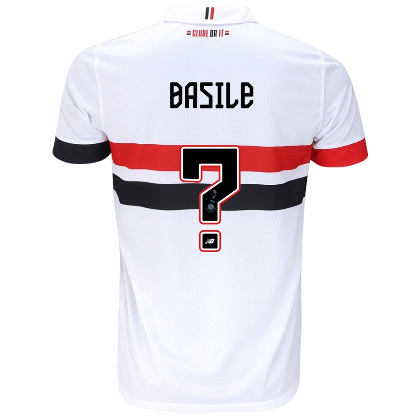 Heren Basile #0 Wit Rood Zwart Thuisshirt Thuistenue 2024/25 T-Shirt