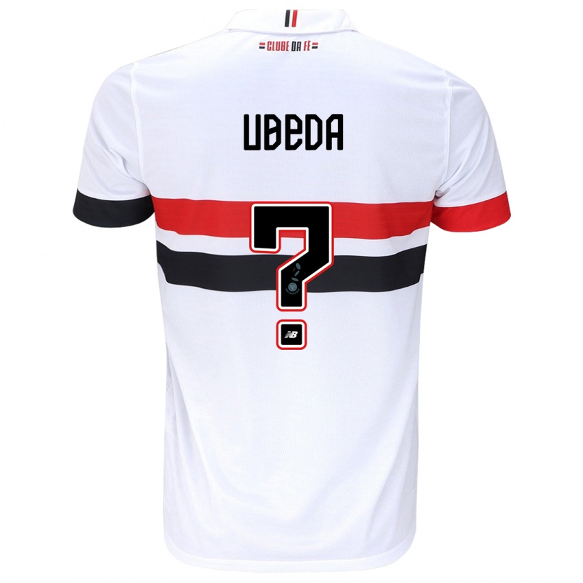 Heren Felipe Ubeda #0 Wit Rood Zwart Thuisshirt Thuistenue 2024/25 T-Shirt