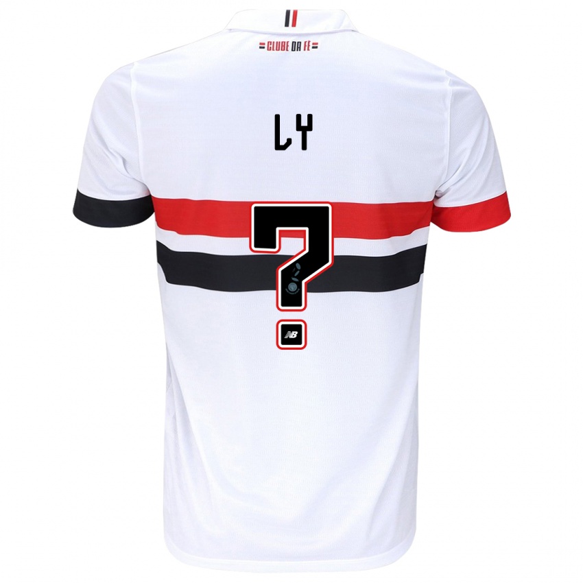 Heren Iba Ly #0 Wit Rood Zwart Thuisshirt Thuistenue 2024/25 T-Shirt