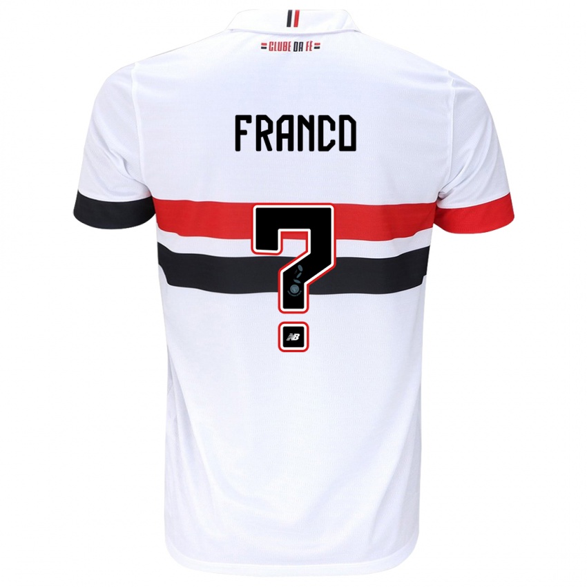 Heren Franco #0 Wit Rood Zwart Thuisshirt Thuistenue 2024/25 T-Shirt