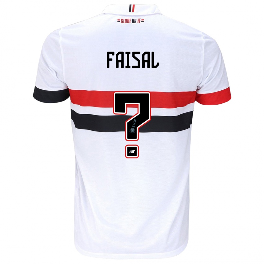 Heren King Faisal #0 Wit Rood Zwart Thuisshirt Thuistenue 2024/25 T-Shirt