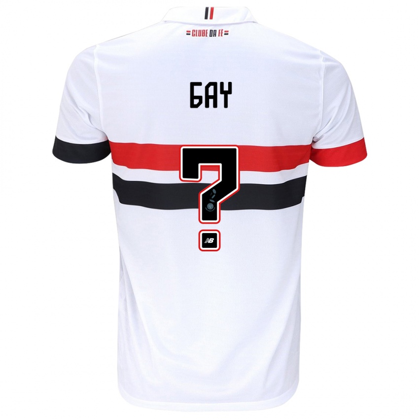 Heren Ganael Gay #0 Wit Rood Zwart Thuisshirt Thuistenue 2024/25 T-Shirt