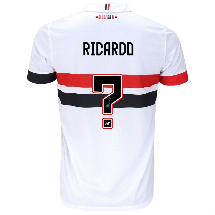 Heren João Ricardo #0 Wit Rood Zwart Thuisshirt Thuistenue 2024/25 T-Shirt