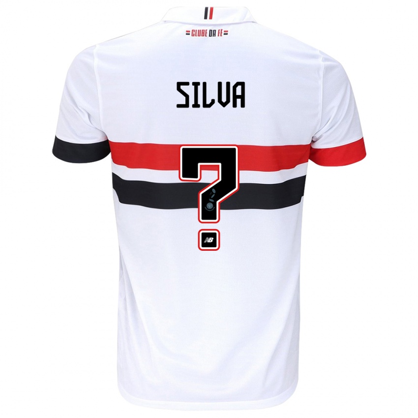 Heren Mateus Silva #0 Wit Rood Zwart Thuisshirt Thuistenue 2024/25 T-Shirt