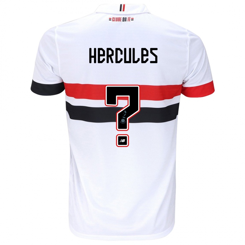 Heren Hercules #0 Wit Rood Zwart Thuisshirt Thuistenue 2024/25 T-Shirt