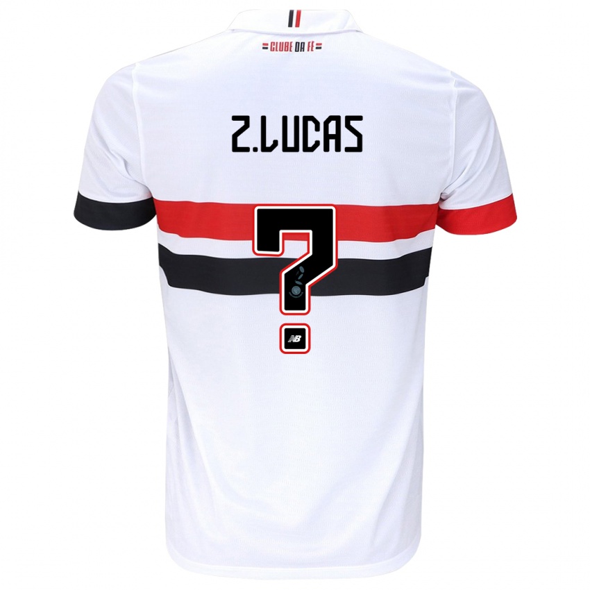 Heren Zé Lucas #0 Wit Rood Zwart Thuisshirt Thuistenue 2024/25 T-Shirt