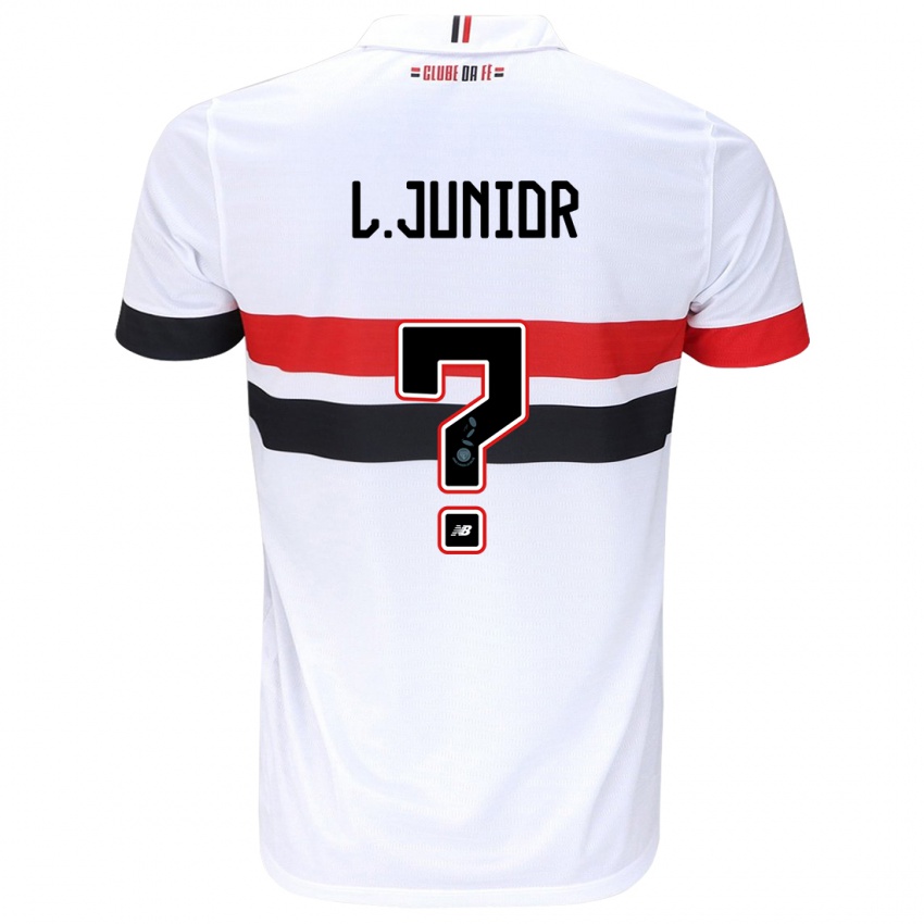 Heren Luciano Junior #0 Wit Rood Zwart Thuisshirt Thuistenue 2024/25 T-Shirt