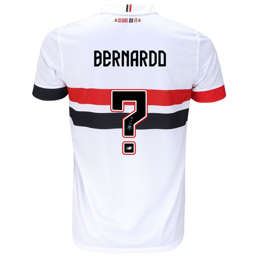 Heren Bernardo #0 Wit Rood Zwart Thuisshirt Thuistenue 2024/25 T-Shirt