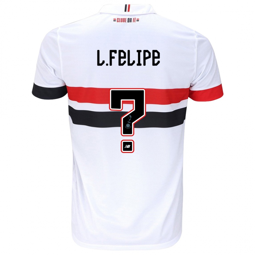 Heren Luis Felipe #0 Wit Rood Zwart Thuisshirt Thuistenue 2024/25 T-Shirt