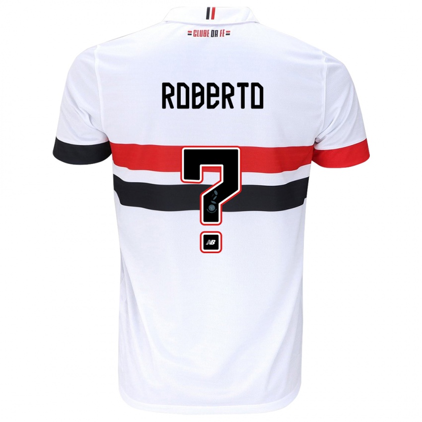 Heren Roberto #0 Wit Rood Zwart Thuisshirt Thuistenue 2024/25 T-Shirt