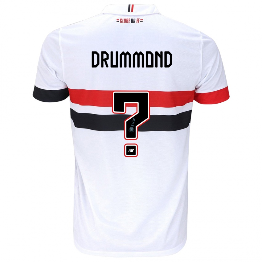 Heren Lucca Drummond #0 Wit Rood Zwart Thuisshirt Thuistenue 2024/25 T-Shirt